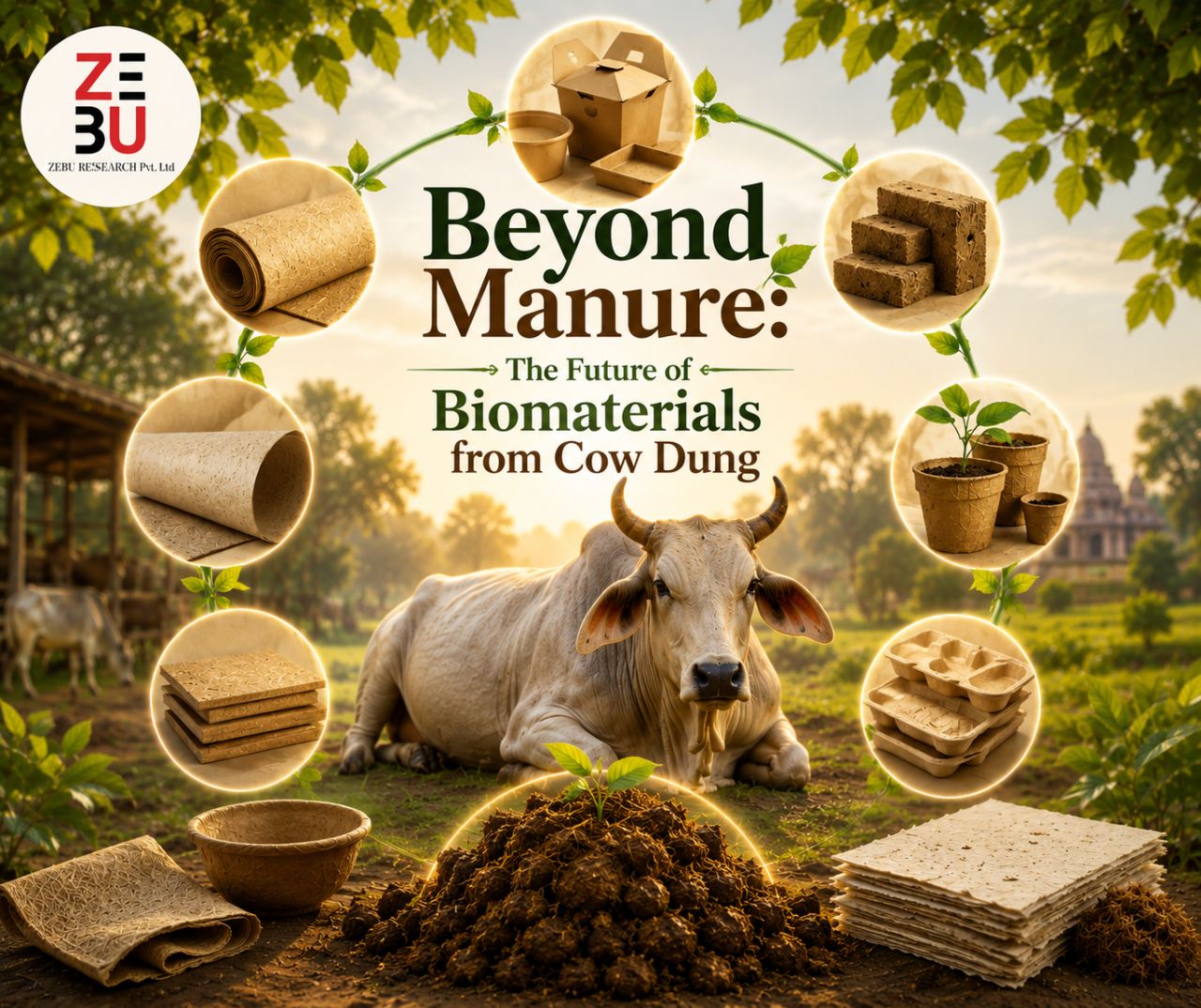 Beyond Manure: The Future of Biomaterials from Cow Dung
