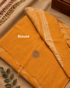 Premium Bagru Hand Block Printed Linen Cotton Saree