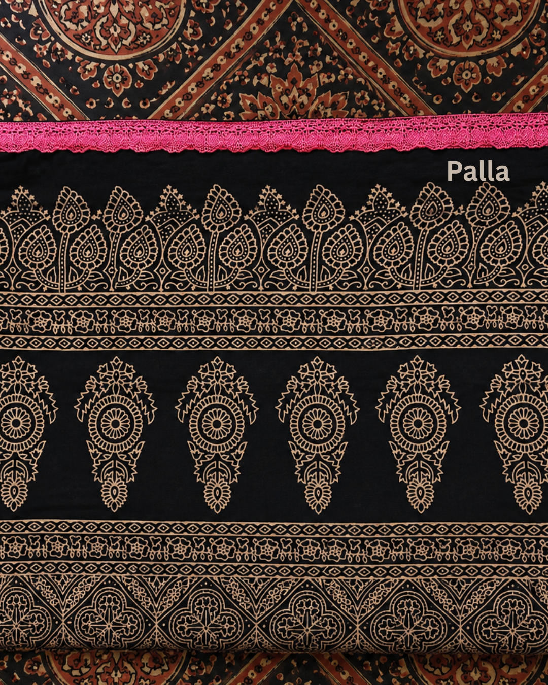 Modal Silk Blue  Lehriya Saree With Majenta Crochet Lace