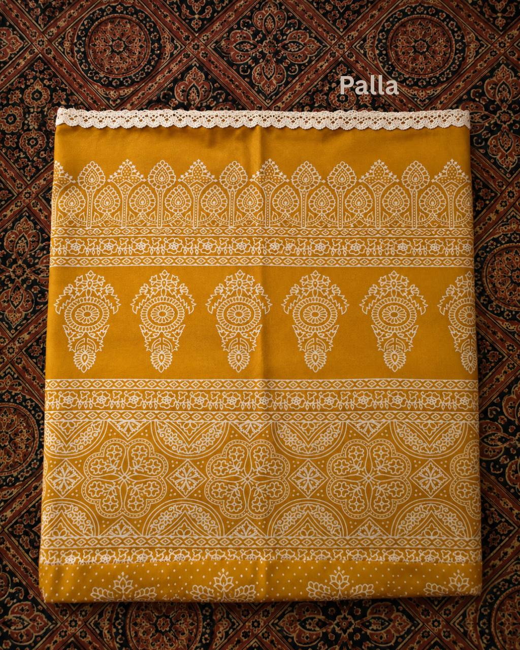 Modal Silk Lehriya Saree With Crochet Lace