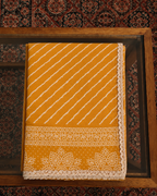 Modal Silk Lehriya Saree With Crochet Lace