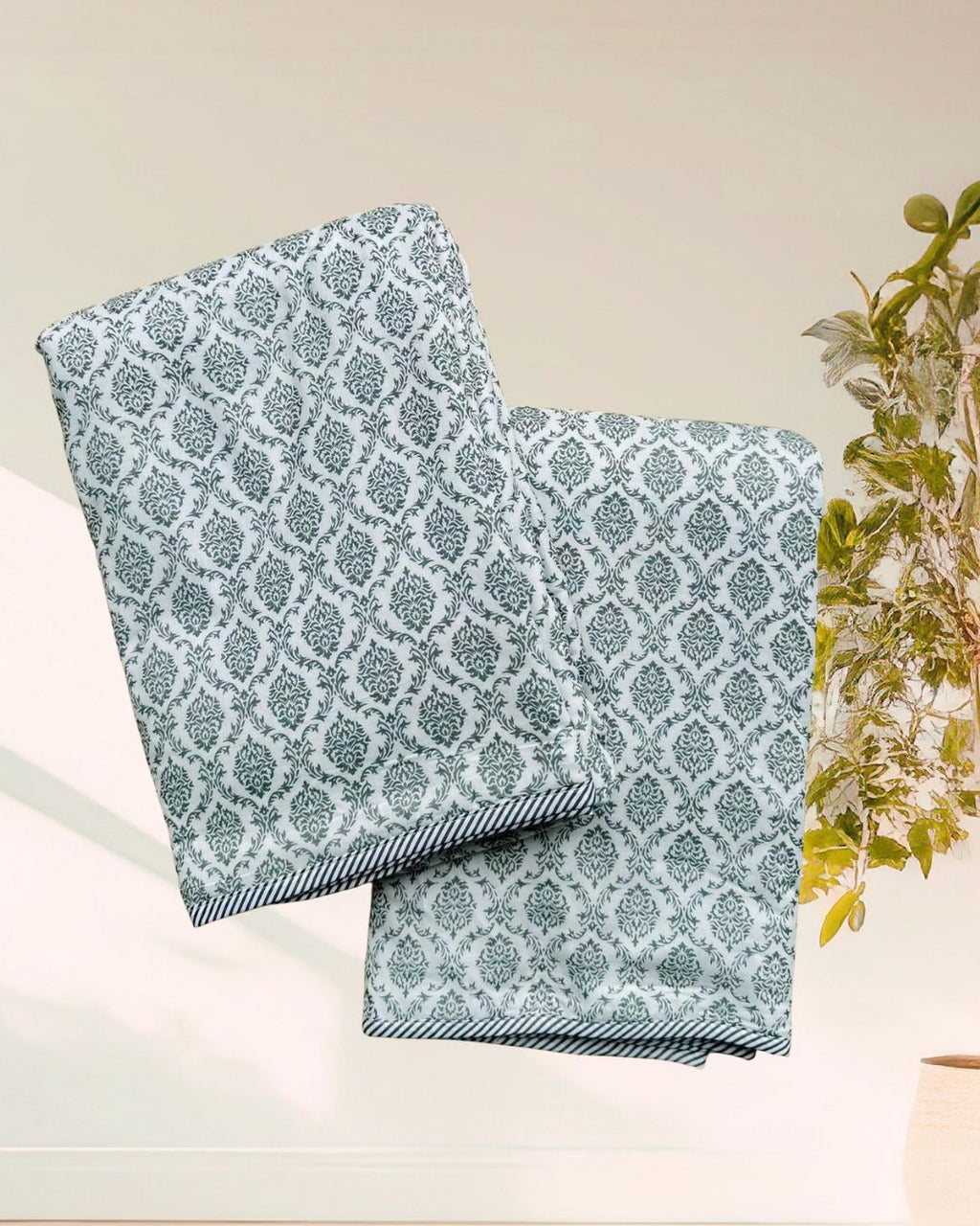Kachcharaasta Handblock Single Dohar Set. Made from premium pure cotton voile (mulmul) and filled with soft flannel