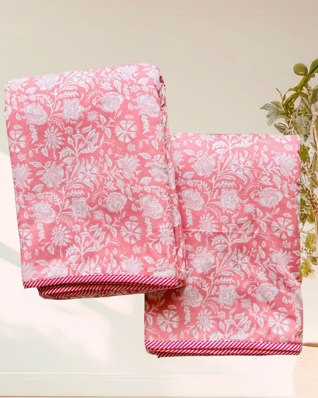 Kachcharaasta Handblock Single Dohar Set. Made from premium pure cotton voile (mulmul) and filled with soft flannel