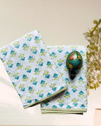 Kachcharaasta Handblock Single Dohar Set. Made from premium pure cotton voile (mulmul) and filled with soft flanne