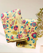 Kachcharaasta Handblock Single Dohar Set. Made from premium pure cotton voile (mulmul) and filled with soft flanne