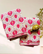Kachcharaasta Handblock Single Dohar Set. Made from premium pure cotton voile (mulmul) and filled with soft flannel