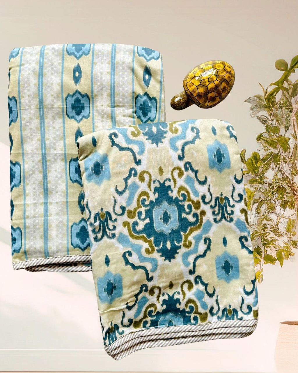 Kachcharaasta Handblock Single Dohar Set.premium pure cotton voile (mulmul)