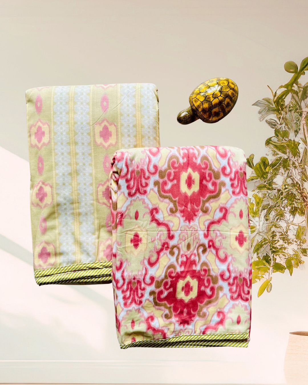 Kachcharaasta Handblock Single Dohar Set.premium pure cotton voile (mulmul)