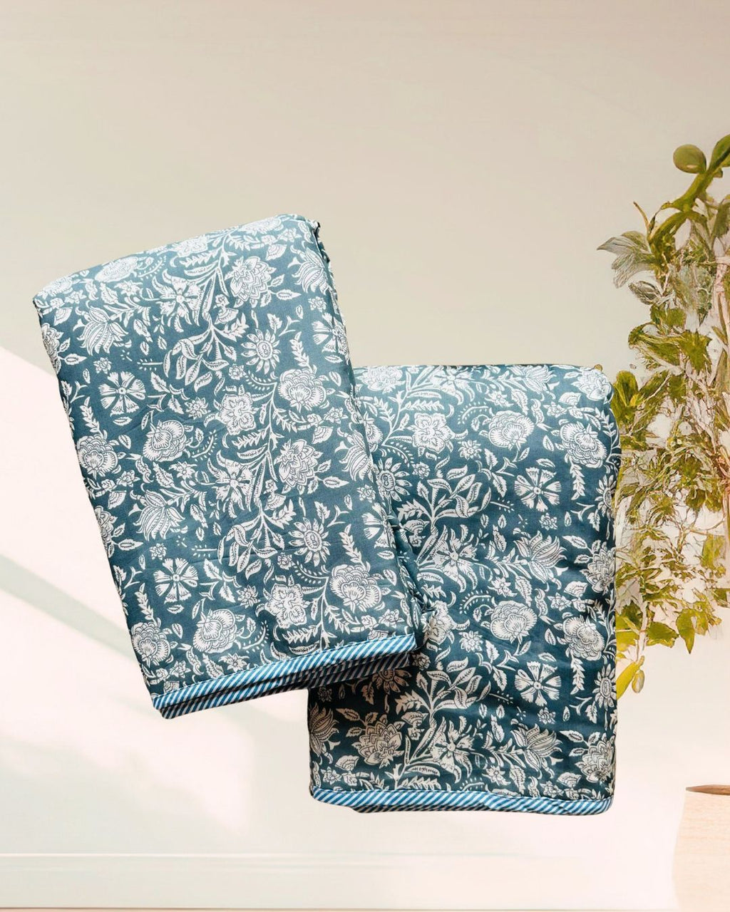 Kachcharaasta Handblock Single Dohar Set.premium pure cotton voile (mulmul)