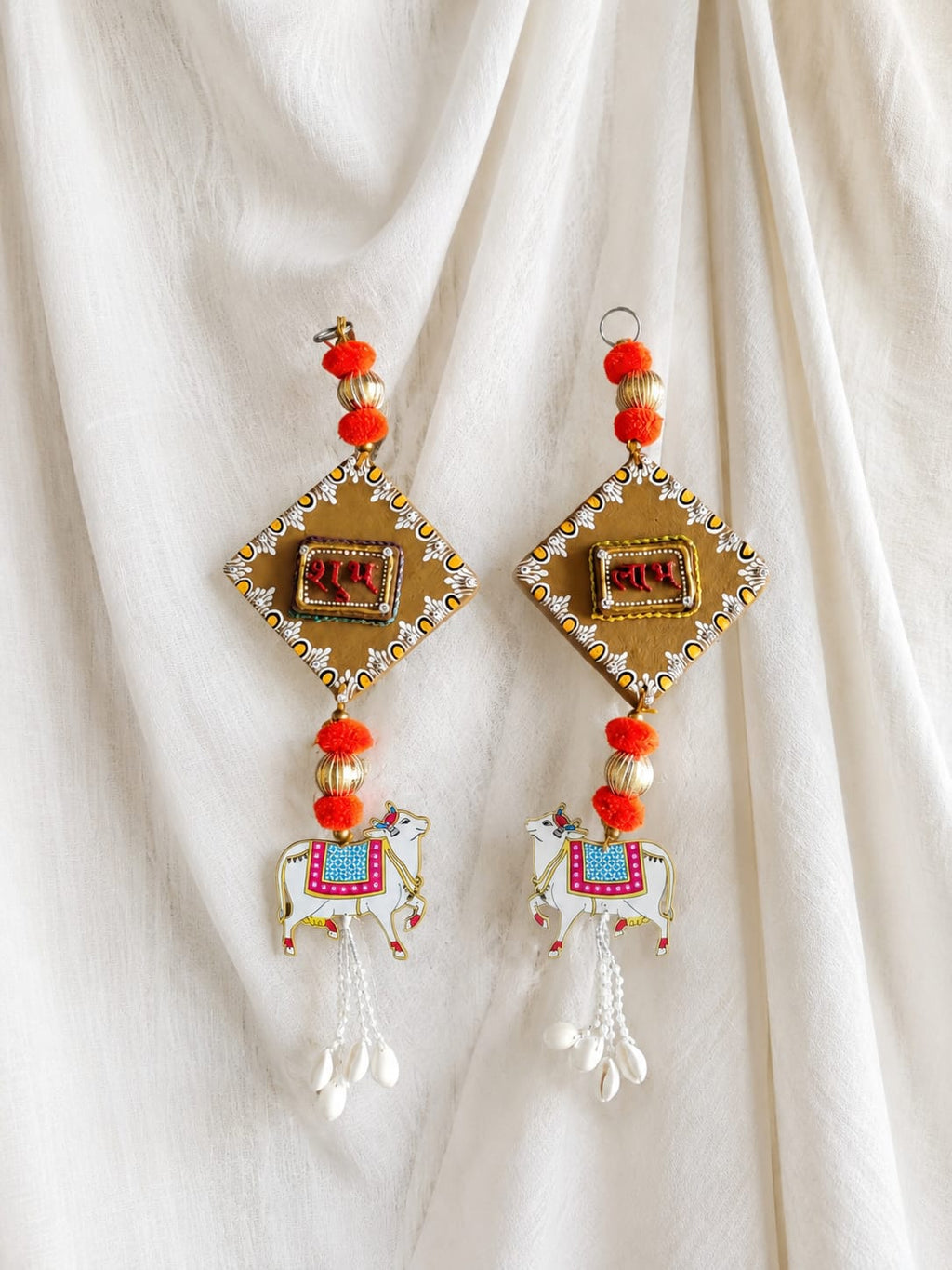 Gomay Hand-Painted Hanging Shubh Labh Set
