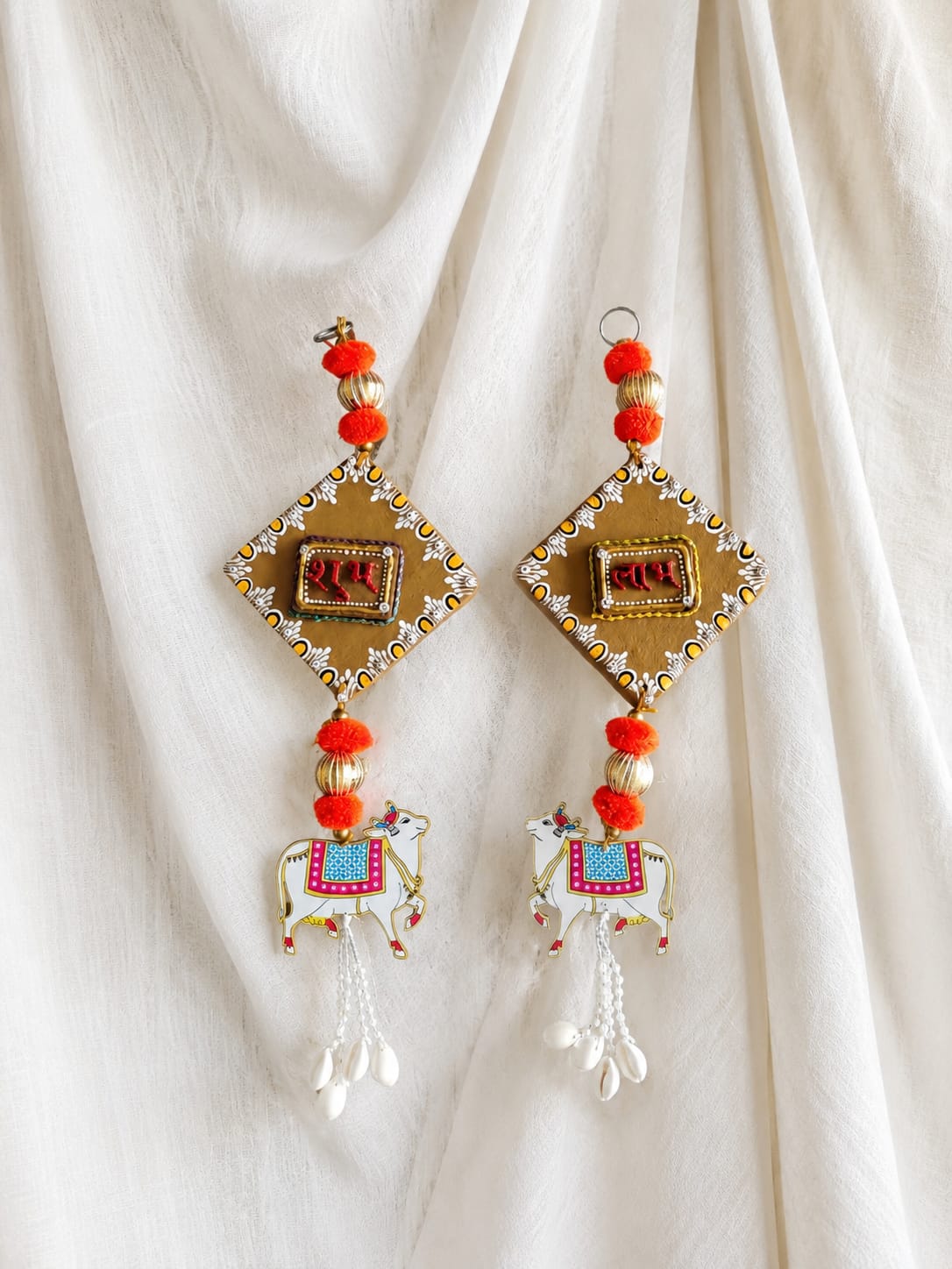 Gomay Hand-Painted Hanging Shubh Labh Set