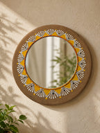 Gomay Hand-Painted Mirror Wall Hanging (5.5 Inch)