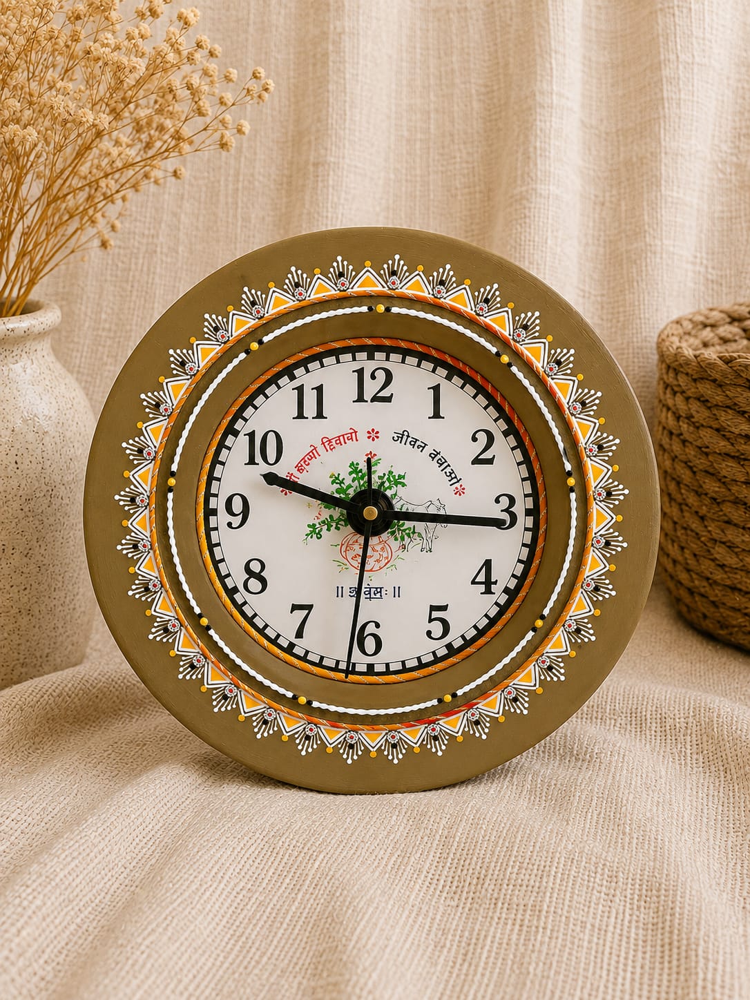 Gomay Hand-Painted Wall Clock (7 Inch)