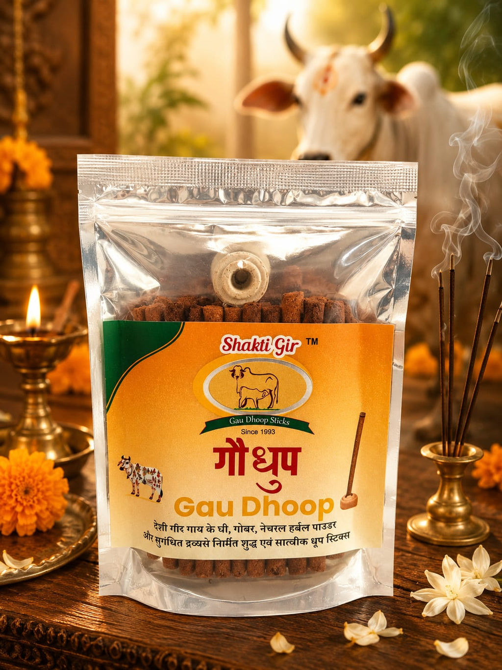 Shakti GIr Gau Dhoop Sticks (Chandan)