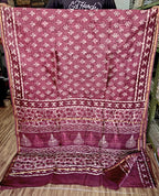 Kachcharaasta Traditional Hand Block Printed Chanderi Silk Saree