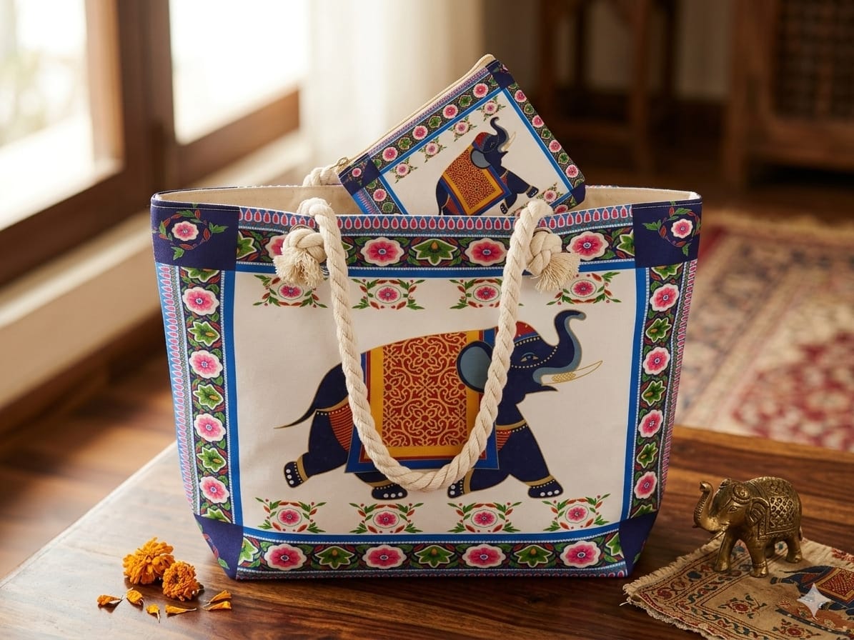 Elephant Canvas Bag