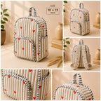 Kids Quilted Hand Block Printed Backpack 🎒✨