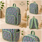 Kids Quilted Hand Block Printed Backpack 🎒✨