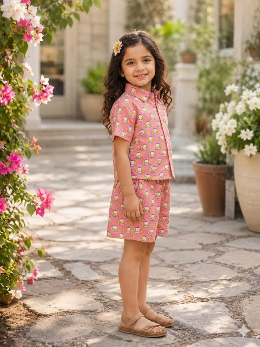 Kids Hand Block Printed Co-ord Set