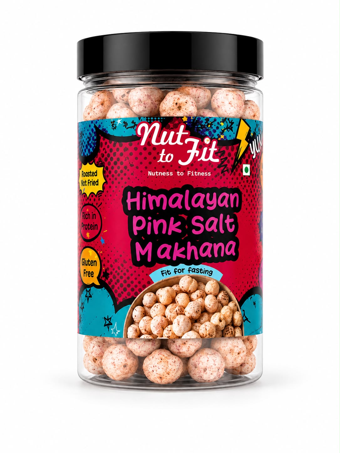 Flavoured Makhana - Pink Salt- Pet jars