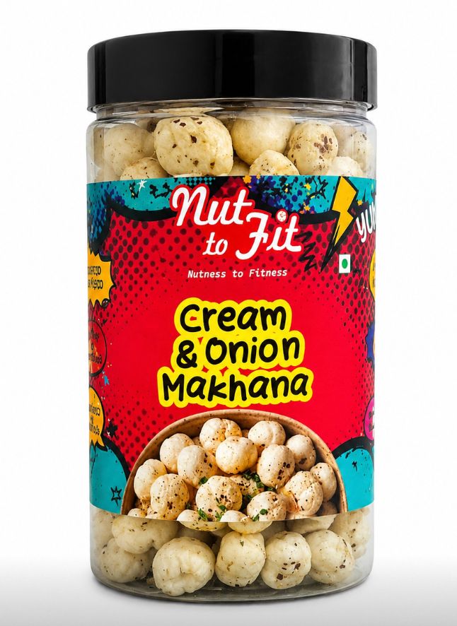 Flavoured Makhana - Cream and Onion- Pet jars