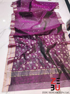 Purple Authentic Chanderi Silk Saree
