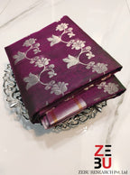 Purple Authentic Chanderi Silk Saree