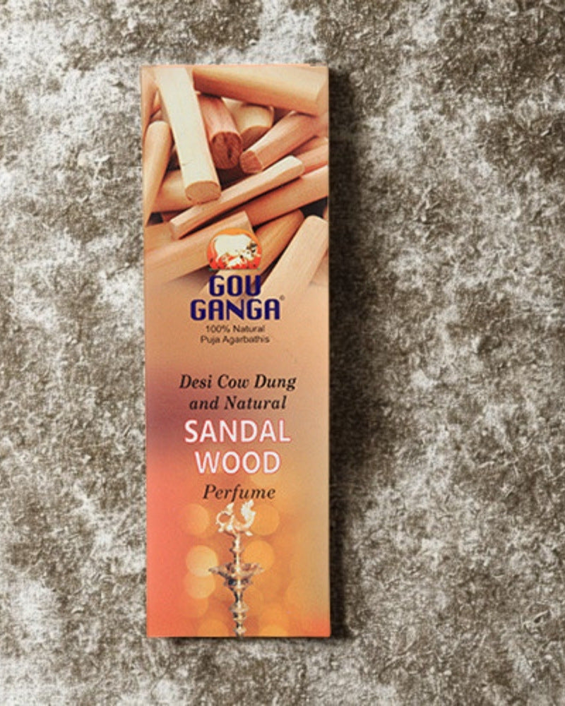 Pack of 5 Natural & Herbal Gou Ganga Sandalwood Agarbatti
